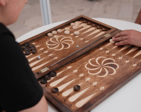 Backgammon championship in Friendship park
