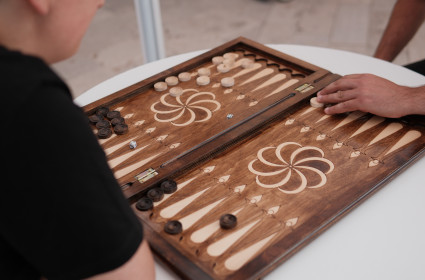 Backgammon championship in Friendship park
